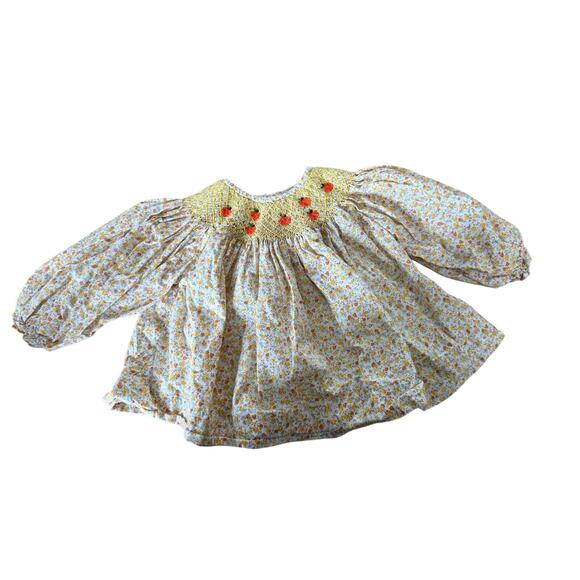 C&L Smocked Threads by Cecil & Lou apples fall blouse youth - Picture 1 of 7